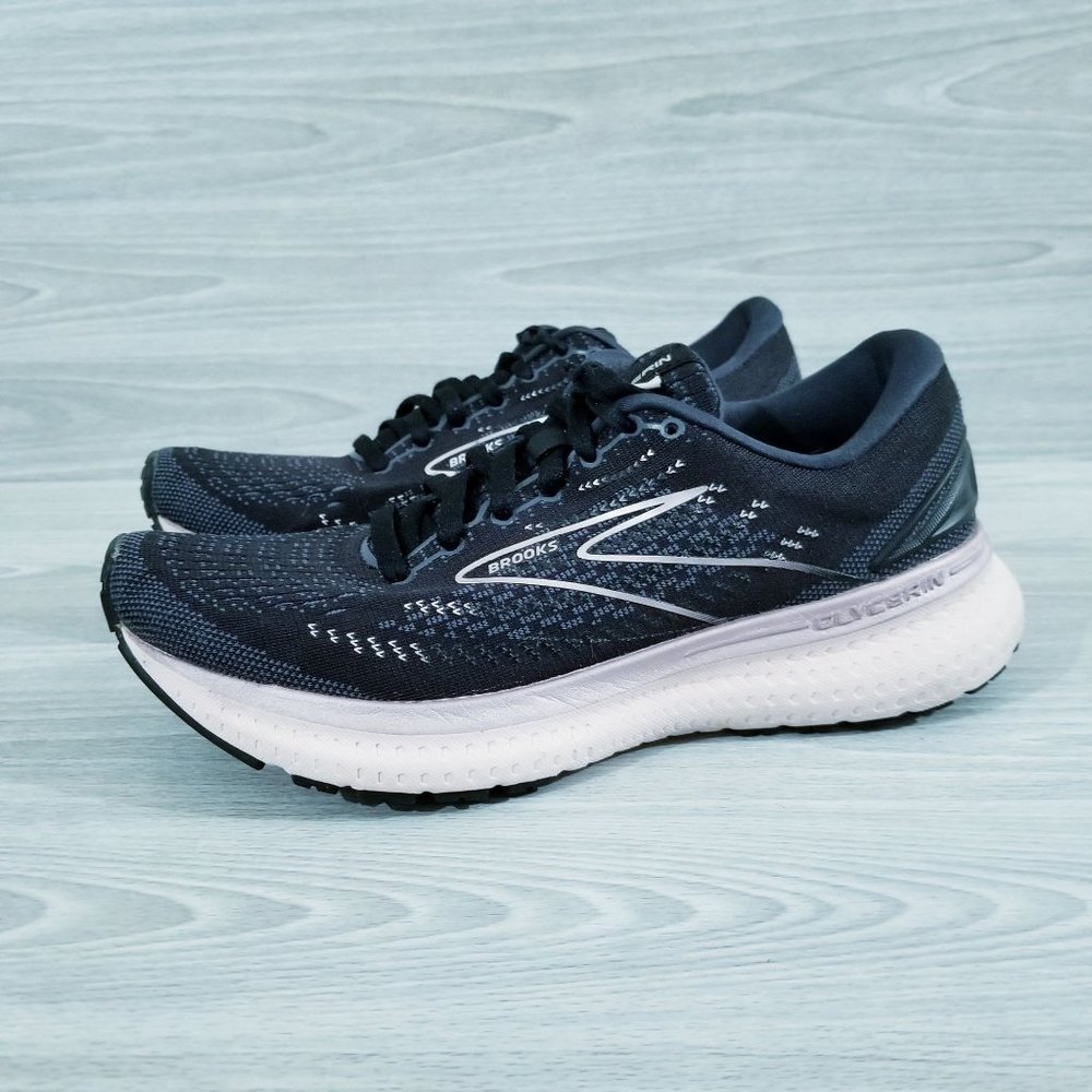 Brooks Sneaker Glycerin 19 Womens Running Black Ombre Metallic Size 7.5 Shoe